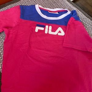 FilA pink long crop top